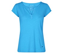 MOS MOSH Shirt TROY aus Leinen-Baumwoll-Gemisch in Blue Aster Onlineshop /Blau