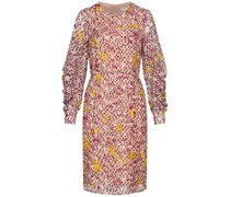 LALA Berlin Kleid DOUCIE mit Seide und Print in Kufiya Cosmos Pink /Rosa