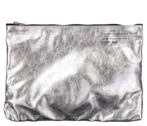 GOLDEN GOOSE Clutch TOAST BAG in Mat Silver /Silber