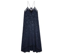ZADIGVOLTAIRE Kleid RISTY JAC IKAT mit Allover-Print in Encre bei/Blau
