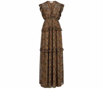 BASH Kleid SAMANTHA mit floralem Print aus Polyester in Carbon /Mehrfarbig