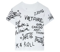 ZADIGVOLTAIRE T-Shirt MARTA MANIFESTO TAG mit Print in Blanc /Weiß