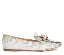 AGL Leder-Slipper MANOLA mit Zierkette und Reptil-Optik in Tropy Eliodoro /Mehrfarbig