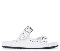 DONDUP Sandalen mit Riemen und Nietenverzierung in Weiß kaufen /Weiß