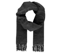 CLOSED Schal mit Logo-Schriftzug aus weicher Wollmischung in Black /Schwarz