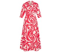CALIBAN Kleid mit Allover-Print in Rot-Weiß gemustert /MehrfarbigRot