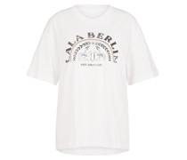 LALA BERLIN T-Shirt CELIA mit Print in Not Ordinary White /Weiß