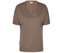 MOS MOSH Shirt SWANN aus Baumwoll-Lyocell-Gemisch in Chocolate Chip Onlineshop /Braun