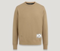 Centenary Sweatshirt Mit Label-applikation für Herren Cotton Fleece  L