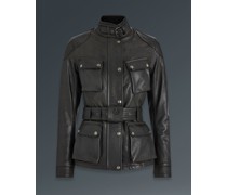 Trialmaster Motorradjacke für Damen Hand Waxed Leather