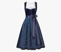 x LODENFREY Midi-Dirndl mit Spitzenschürze