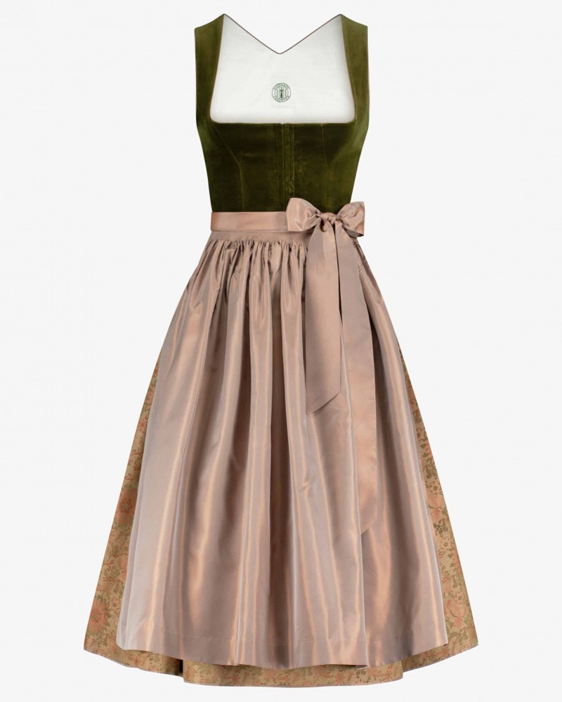 Tostmann Damen Bettina Midi-Dirndl mit Seidenschürze