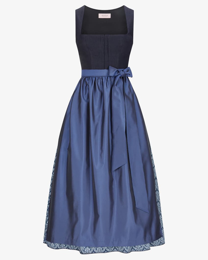 KINGA MATHE Damen Anna Wiesndirndl lang mit Schürze