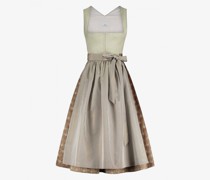 Leinendirndl lang mit Seidenschürze