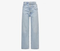 Broken Waistband Jeans High-Rise Wide Leg