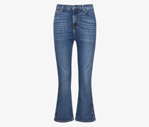 High Waist Slim Kick 7/8-Jeans