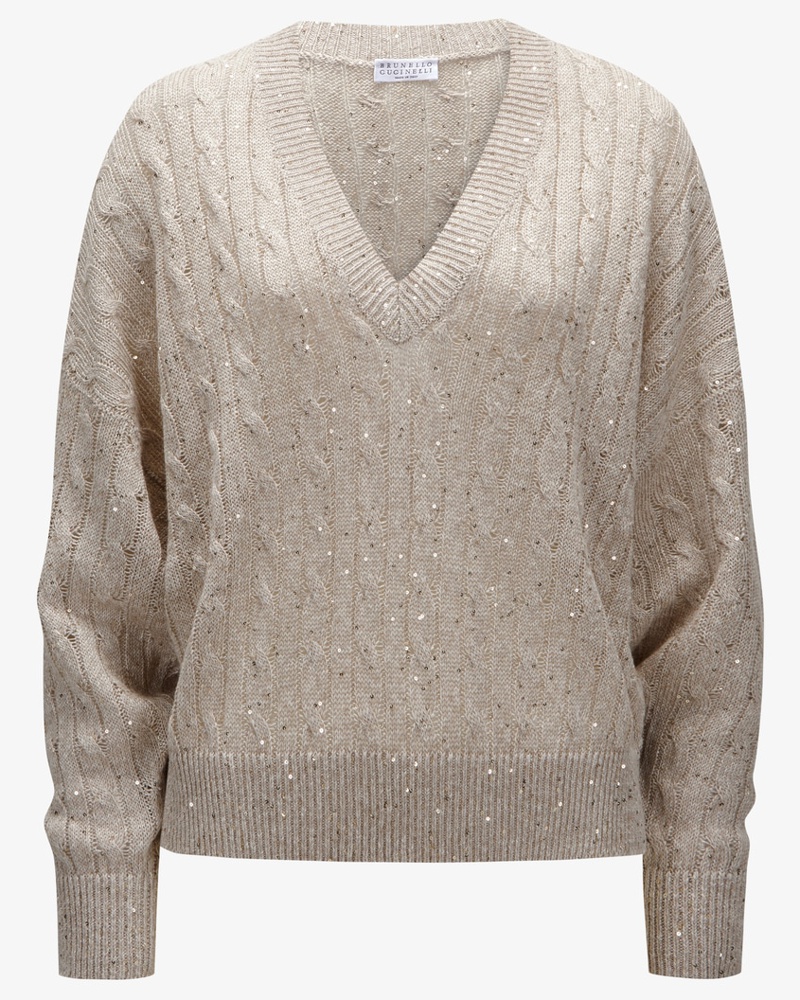 Brunello Cucinelli Damen Leinenpullover Brunello Cucinelli Damen Leinenpullover