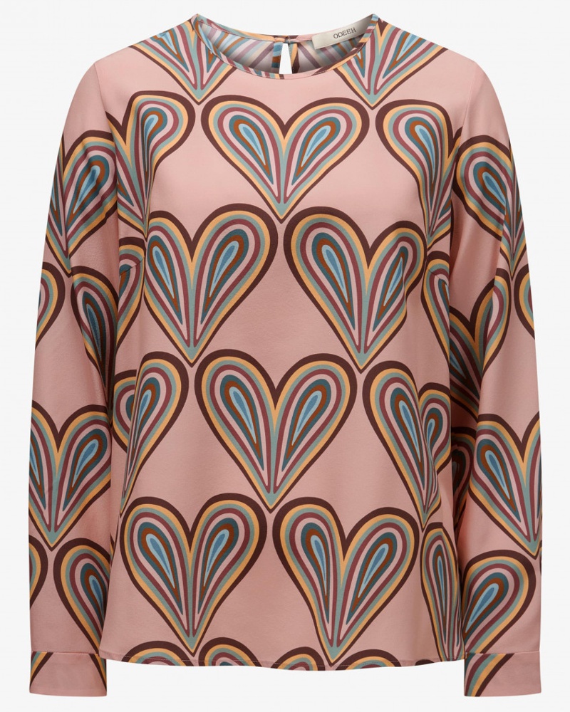 ODEEH Damen Seidenbluse