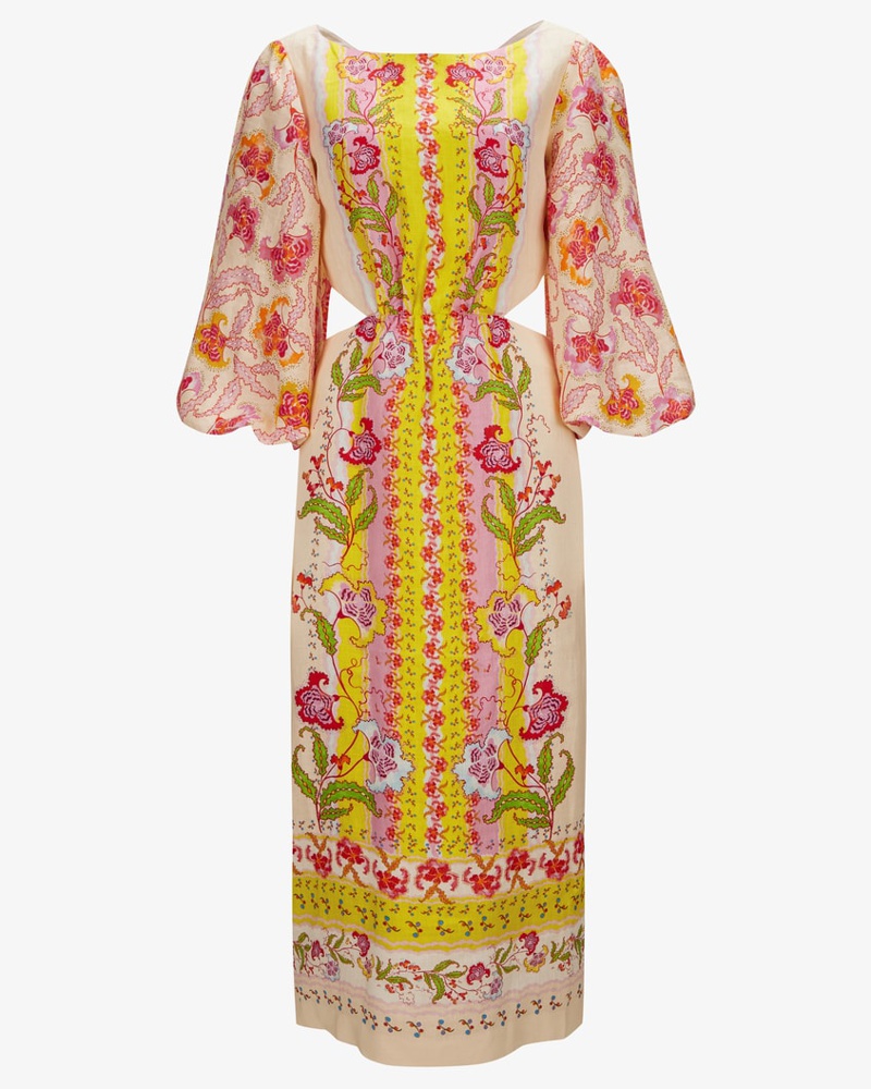 Saloni Damen Neelam Leinenkleid