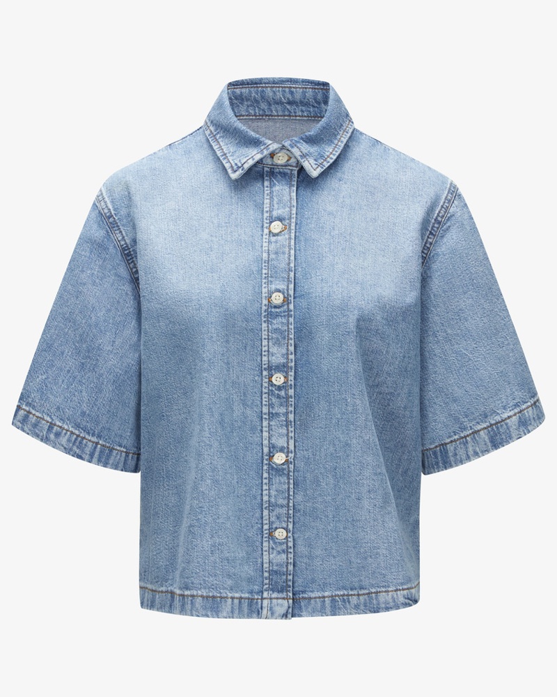 7 for all mankind Damen Laura Jeansbluse