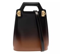 Umhängetaschen Wanda' Mini Black And Brown Handbag With Airbrushi