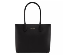 Shopper Honoré Lysanne Black Calfskin Leather Shoulder Bag