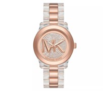 Uhr Michael Kors Runway Three-Hand Clear Castor Oil an