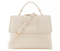 Satchel Bag Femme Forte Lacy Cream Calfskin Leather Handbag