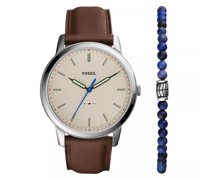 Uhren Minimalist Three-Hand Eco Leather Watch and Bracel