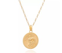 Halskette Statement Aries Zodiac Art Coin Long Necklace