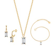 Halskette Set necklace+bracelet+hoop earrings sterling silve