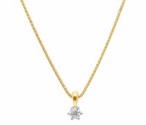 Halskette pendant/chain 375 YG/tr. 1 diamond ca. 0,10 ct. H-