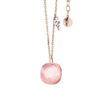 Halskette Necklace Happy Holi Rose Quartz Cabochon