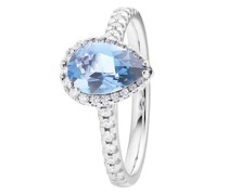 Ring 18k ring "Jennifer Espressivo", topaz sky blue fac