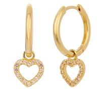 Ohrringe Earring Creole With Hanging Heart 375