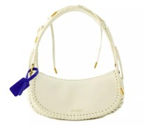 Shopper Edge Weaving Shoulder Bag - Leather - Beige