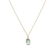 Halskette pendant/chain 375 YG 1 green amethyst treat. 14x10