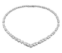 Halskette Tennis Deluxe V Mixed cuts Rhodium plated