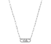 Halskette Sterling Silver Pavé Empire Link Pendant Necklace