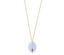 Halskette Sea Glass Blue Pendant Necklace