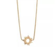 Halskette 9K Solid Mini Electric Sunburst Necklace