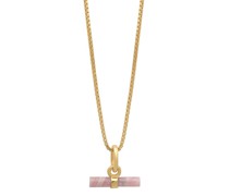 Halskette 22K Plated Mini T-Bar Necklace