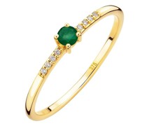 Ring Emerald And Diamond Ring