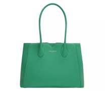 Shopper Honoré Cloe green calfskin leather handbag