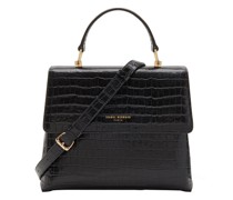 Satchel Bag Femme Forte Gisel Croco Black Calfskin Leather Han