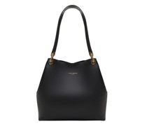 Beuteltasche Femme Forte Annabelle Black Calfskin Leather Shoul