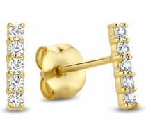 Ohrringe Rivoli Esmã©E 14 Karat Ear Studs With Zirconia