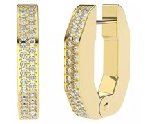 Ohrringe Dextera hoop Octagon shape Small Gold-tone plated