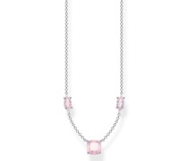 Halskette Necklace Shimmering Pink Opal Colour Effect