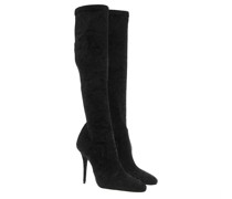 Boots & Stiefeletten Ella Knee High Crushed Velvet Boots